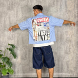 Jeans Ballon Flames Blu