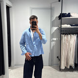 Camicia Crop Sky