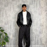 Pantalone Business Gessato Black
