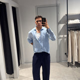 Camicia Ami Linen Sky