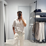 Pantalone Lino Straight Beige