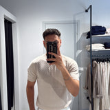 T-Shirt Filo Jacquard Beige