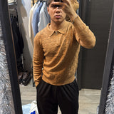 Maglione Polo Square Camel