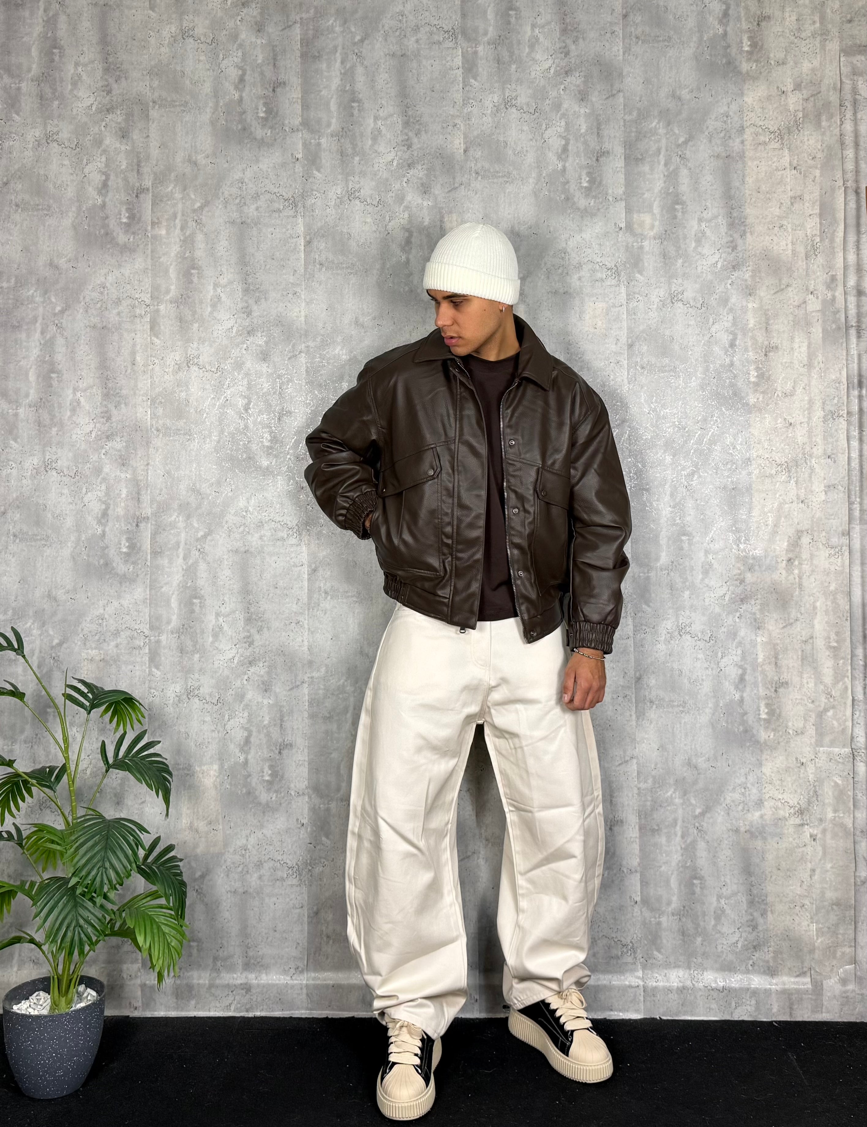 Jacket Leather Eclipse Brown