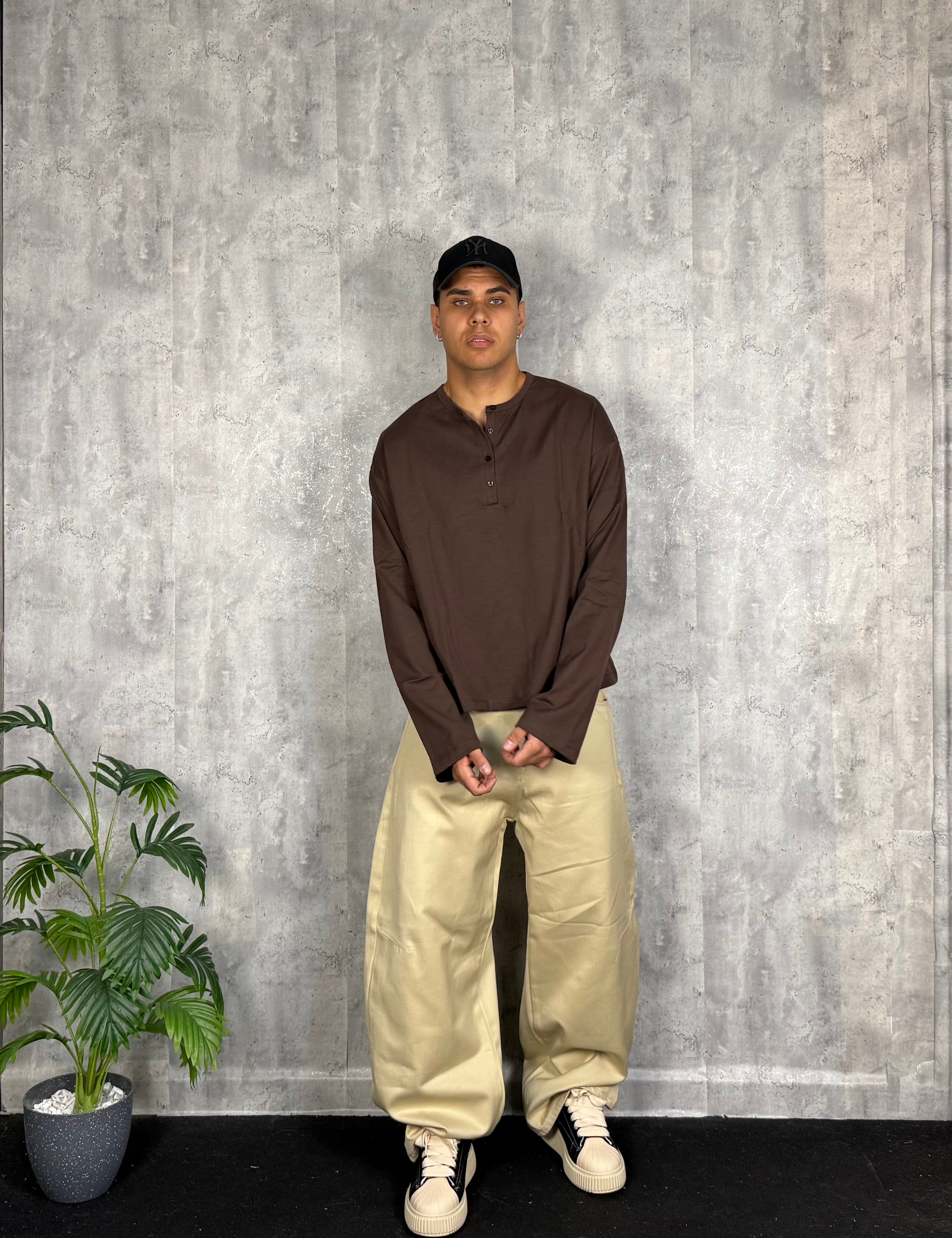 Jeans Ballon Old Money Beige