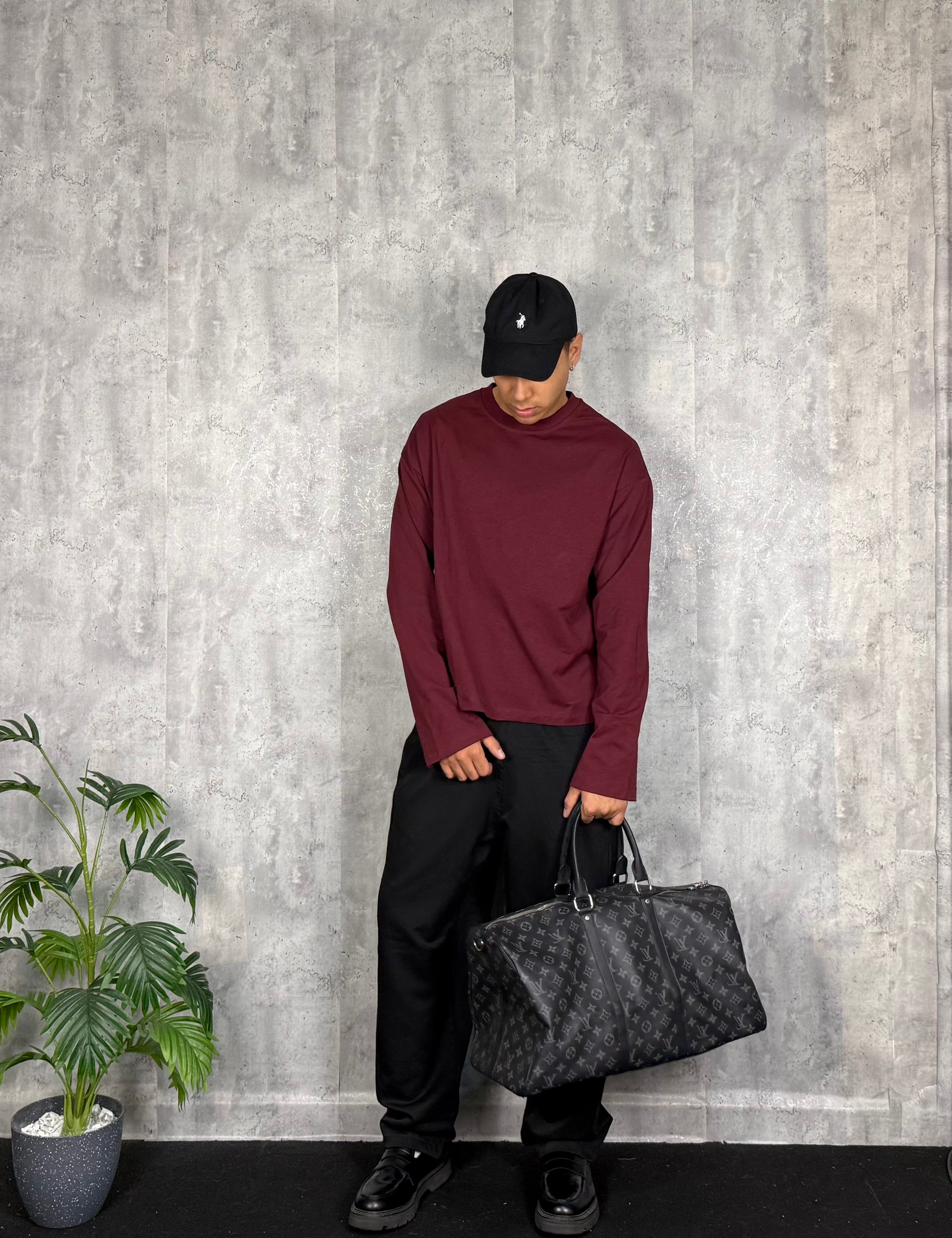 Longsleeve Crop Modern Wine