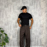 Pantalone Business Gessato Brown