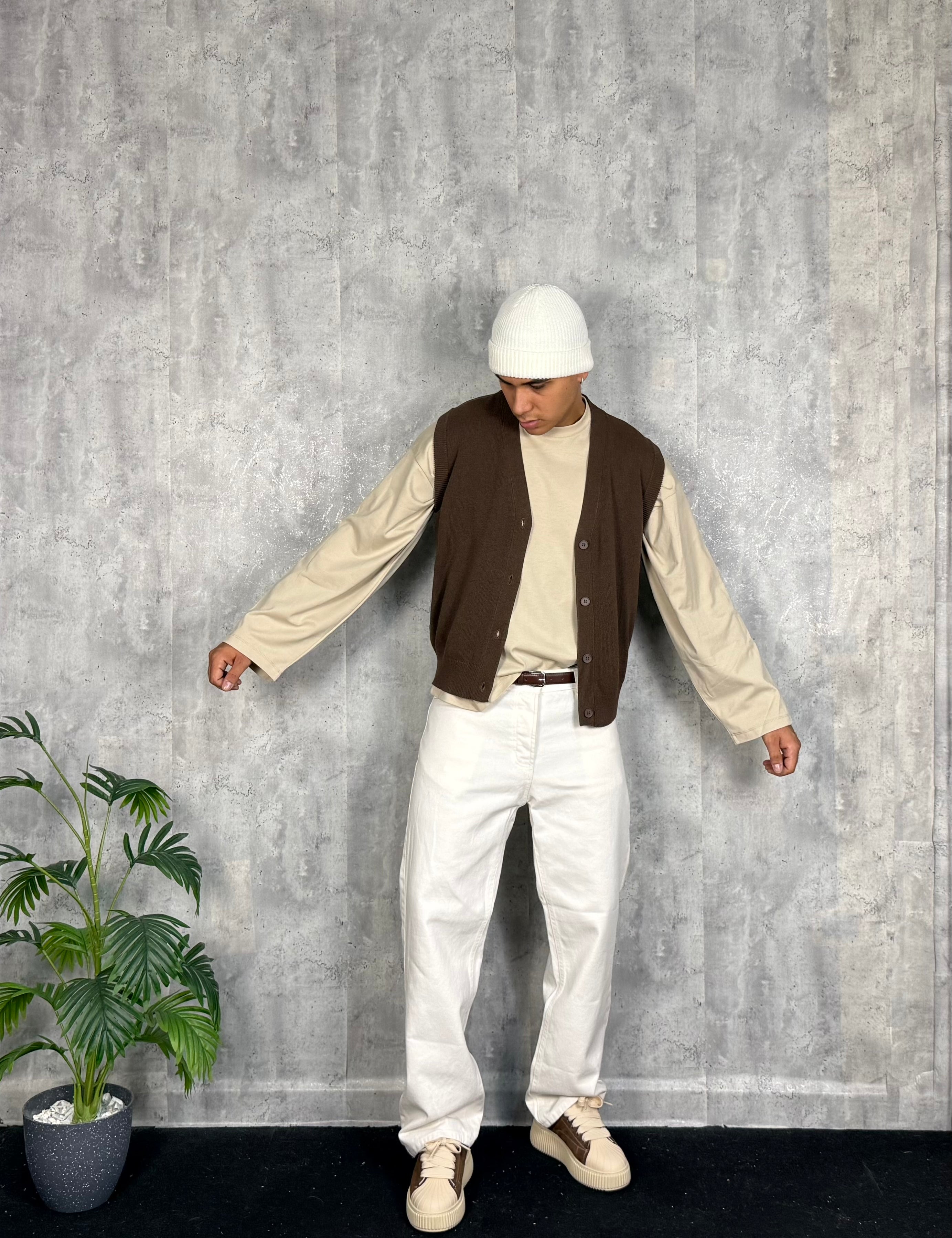 Gilet Filo Modern Fit Brown