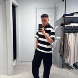 Polo Over Crop Black