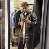 Coordinato Zip Pelle Nero