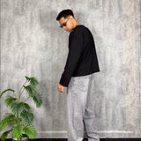 T-Shirt Long Sleeve Double Black