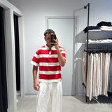 Polo Over Crop Red