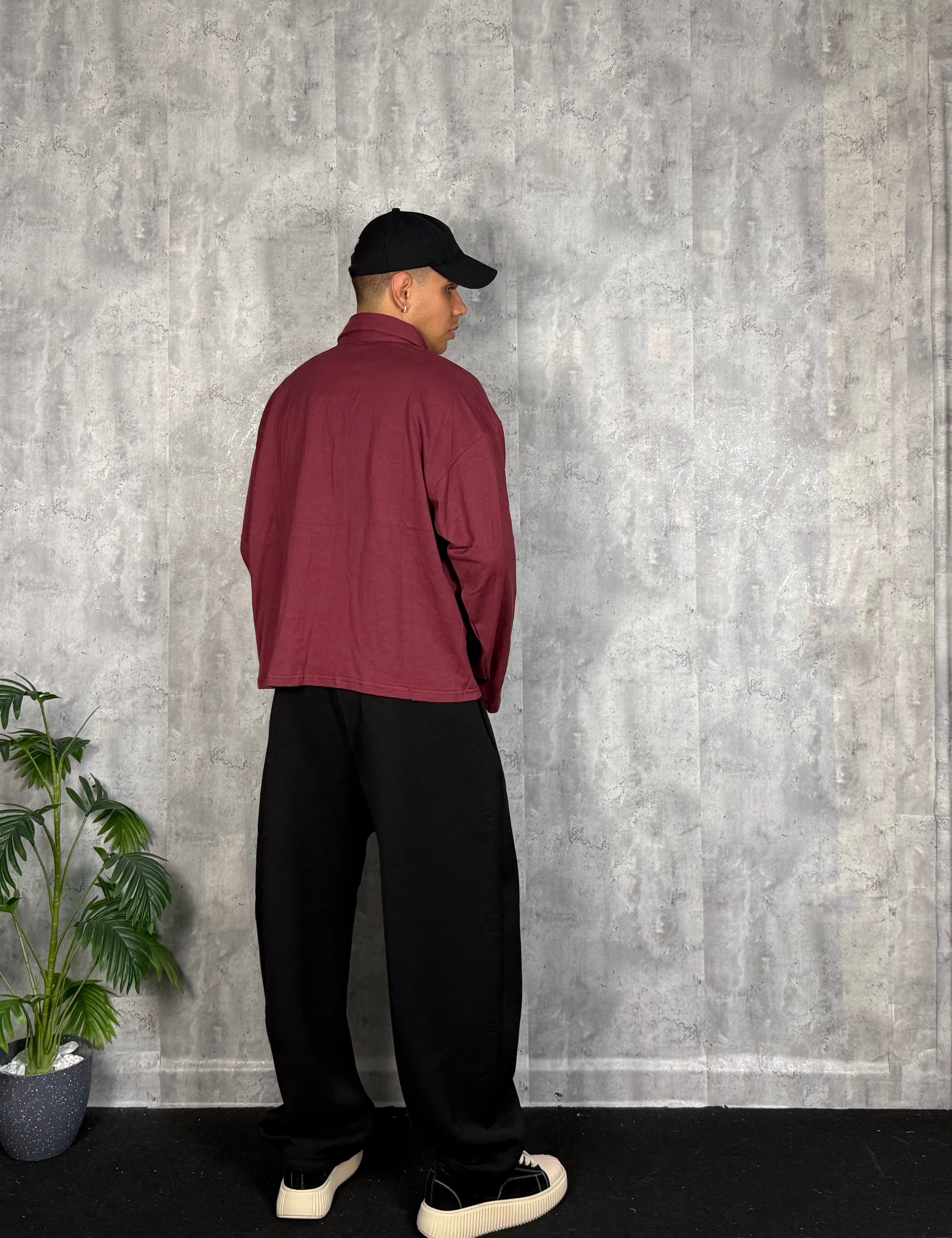 Polo Over Cropped Red