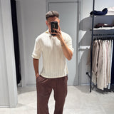 Polo Cropped Filo Beige