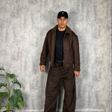 Montone Cropped Zip Brown