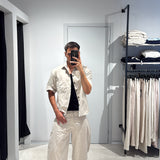 Coordinato Ballon Crop Beige