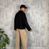 Polo Over Cropped Black