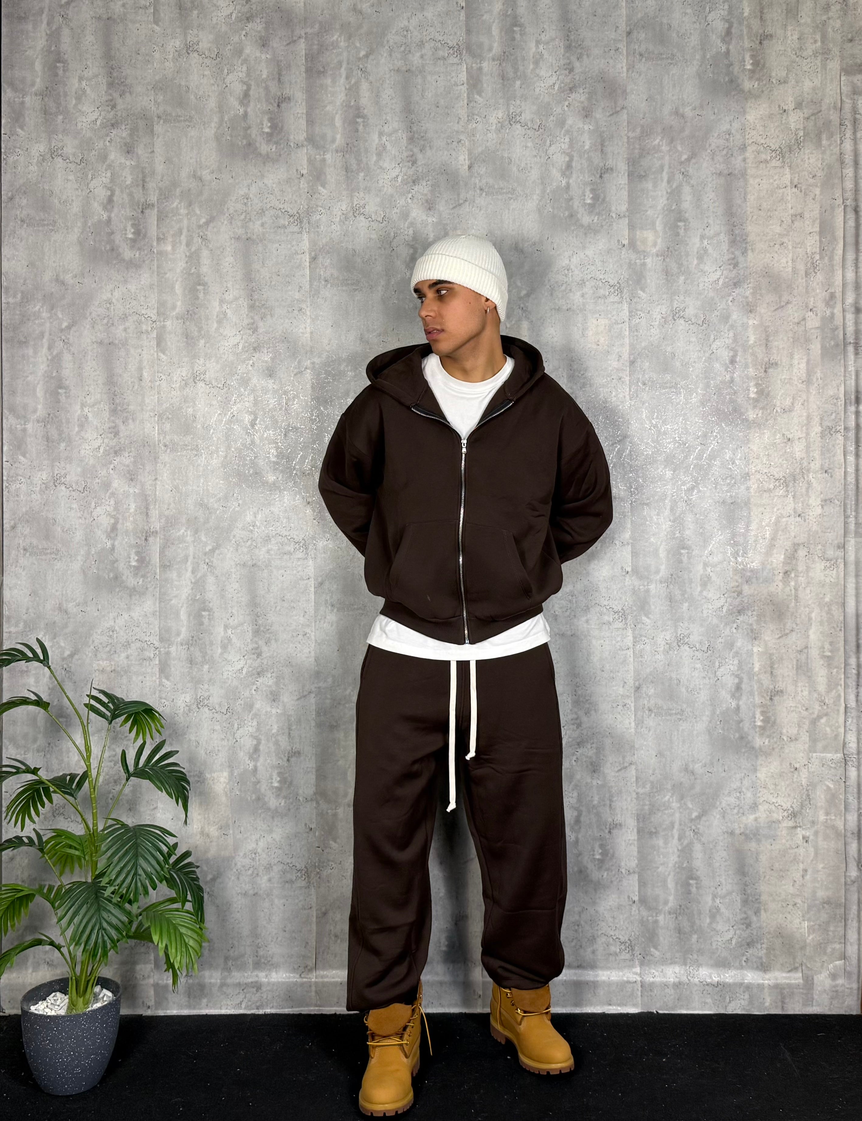 Tuta Relaxed Zip Brown