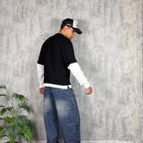 Pullover Double Black/White