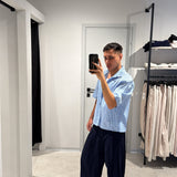 Camicia Crop Lumber Blue