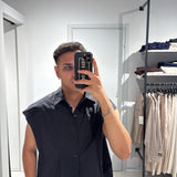 Camicia Smanicata Black