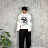 Longsleve Eyes Crop White