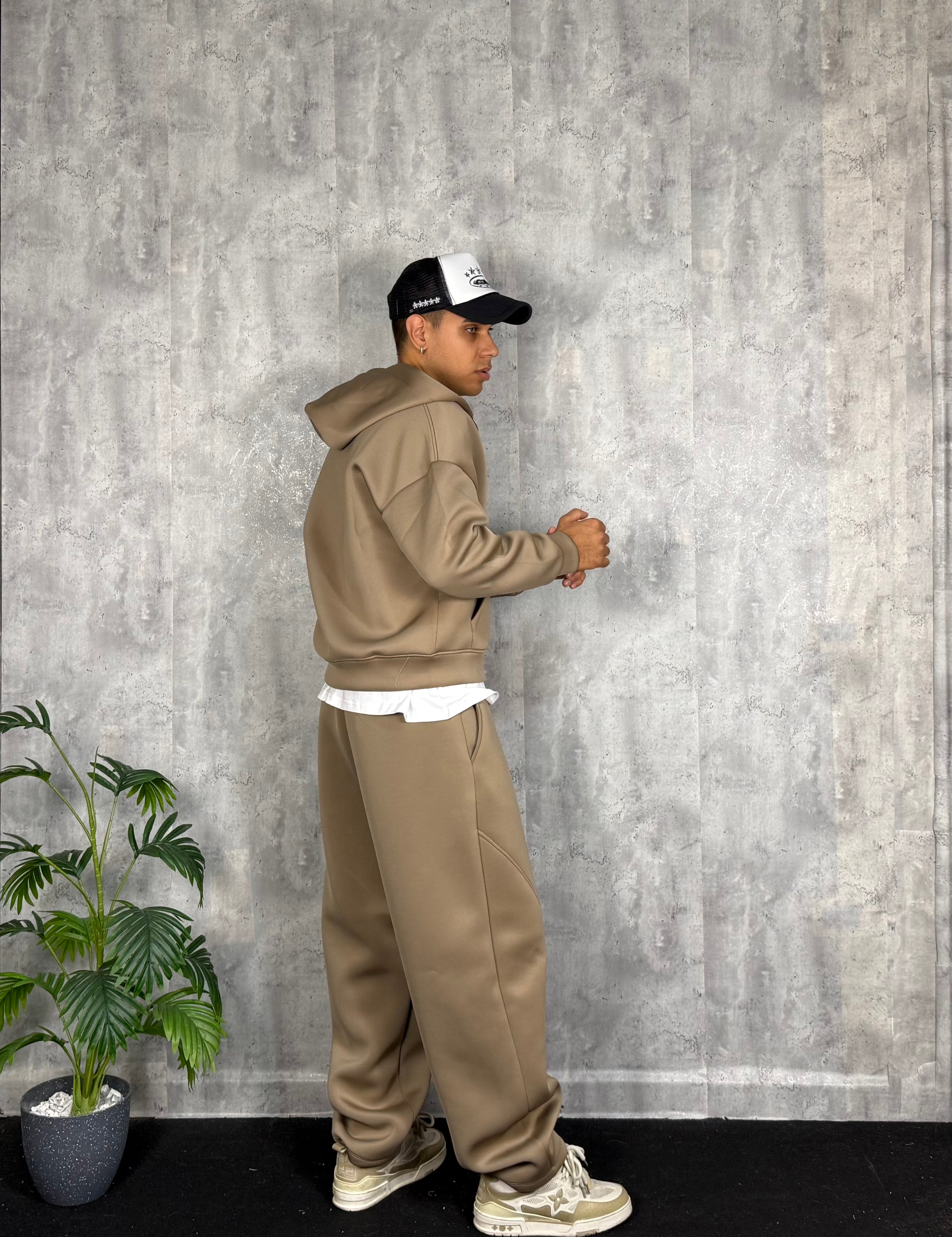 Tuta Scuba Zip Beige