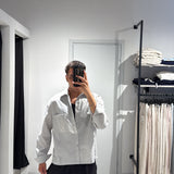 Camicia Crop Gessata Grey