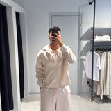 Camicia Cropped Beige Linen