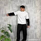 Long Sleeve Contrast White