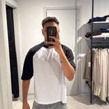 T-Shirt Crop Bicolor White