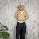 Felpa Zip Crop Beige