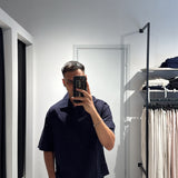Polo Crop Linen Blue