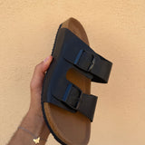 Sandalo Birk Nero Lucido