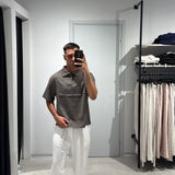 Polo Crop Linen Green