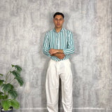 Pantalone Lino Piences White