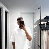 Polo Crop Linen White