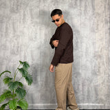T-Shirt Long Sleeve Double Brown