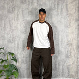 Longsleeve Double Crop Brown