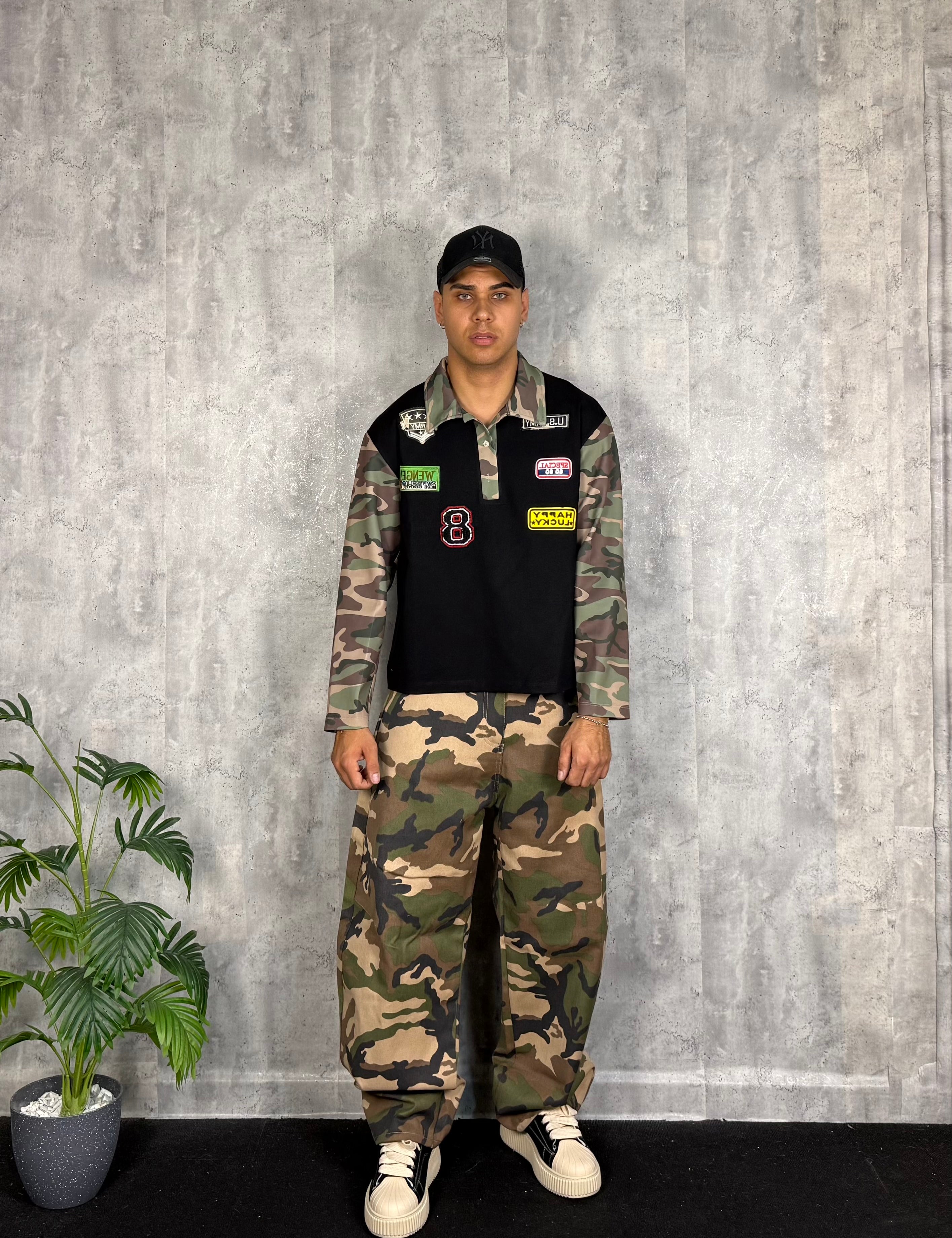 Polo Cropped Military