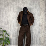 Montone Cropped Zip Brown