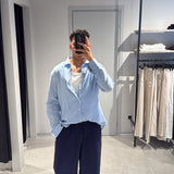 Camicia Ami Linen Sky