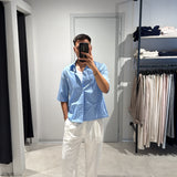 Camicia Crop Sky
