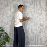 Pantalone Business Gessato Blue