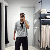 Camicia Cropped Quadro Black