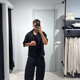 Coordinato Ballon Crop Black