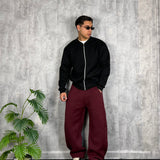 Hoodie College Zip Black