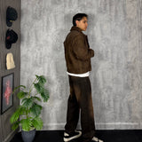 Montone Cropped Brown