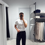 Pantalone Lino Straight Black