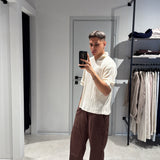 Polo Cropped Filo Beige